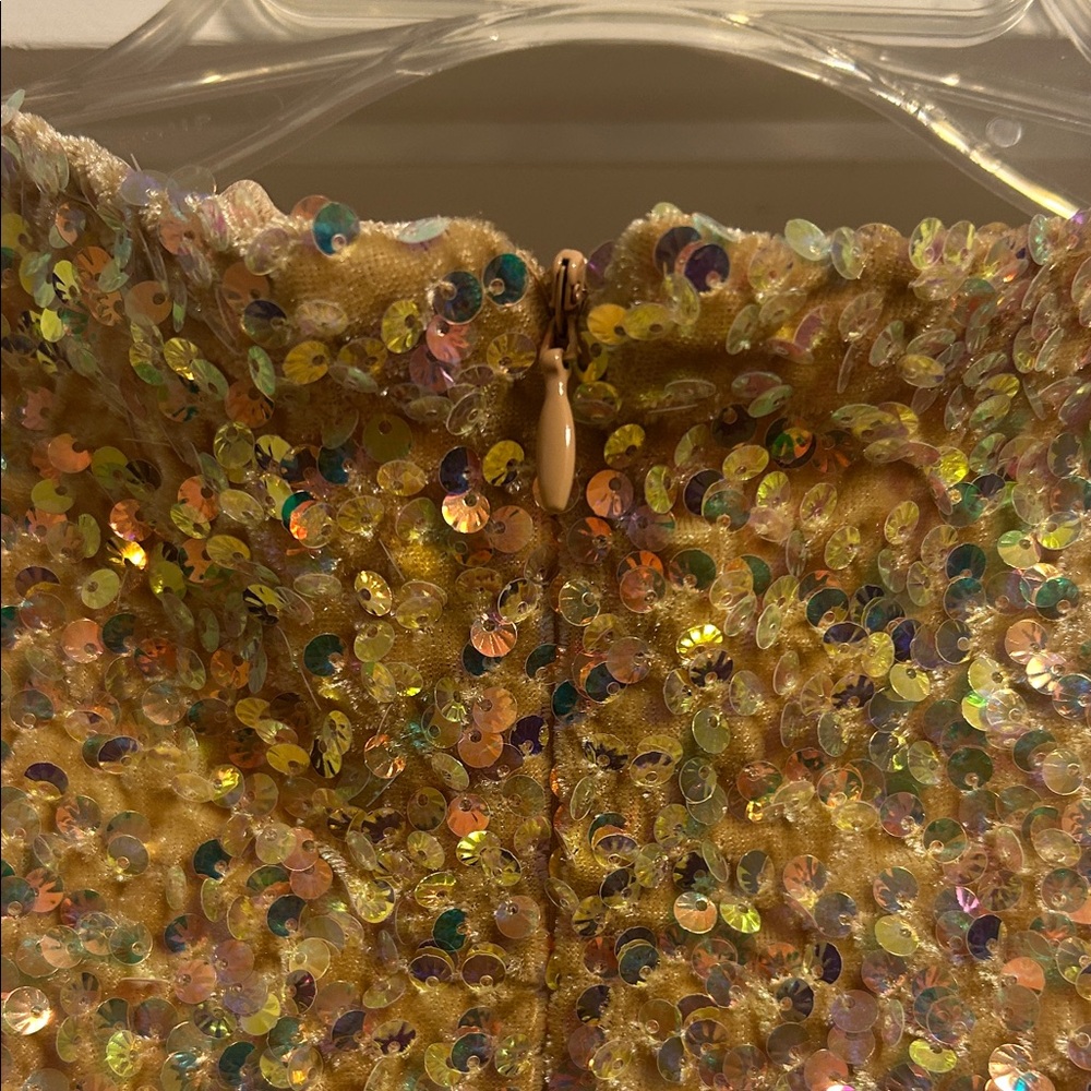 ASTR the Label Galaxy Gold Sequined Mini Dress - Large, NWOT - Picture 6 of 13